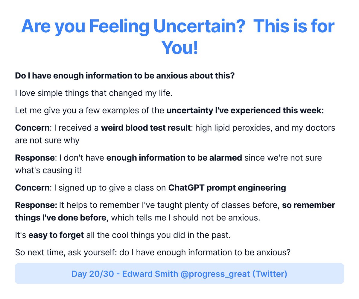 progress_great's tweet image. Are you Feeling Uncertain?  This is for You!