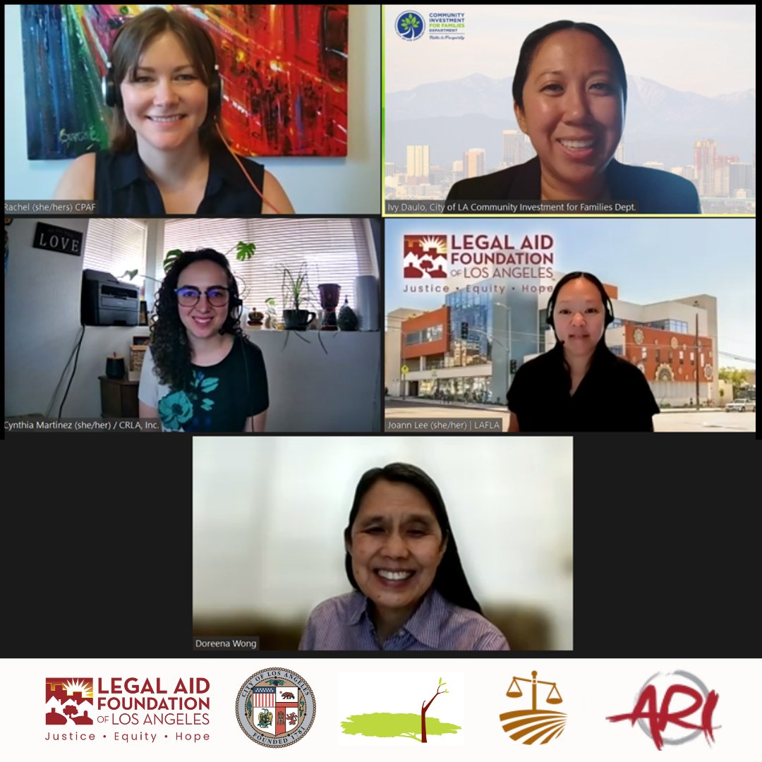 LegalAidLA's tweet image. Yesterday, @LegalAidLA Special Counsel on Language Justice Joann Lee moderated a roundtable with the #API SAFE Coalition about how #languagejustice can reshape education, employment, healing, and more. Many thanks to our partners @CPAForg @CRLAinc @AsianResources1 and @LACity!