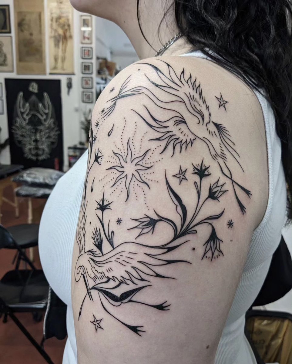 karaiinu's tweet photo. in case ur not sick of seeing it on all my socials pwease gaze upon my new tattoo cause i love it so mf much https://t.co/eRMEUsCdLM