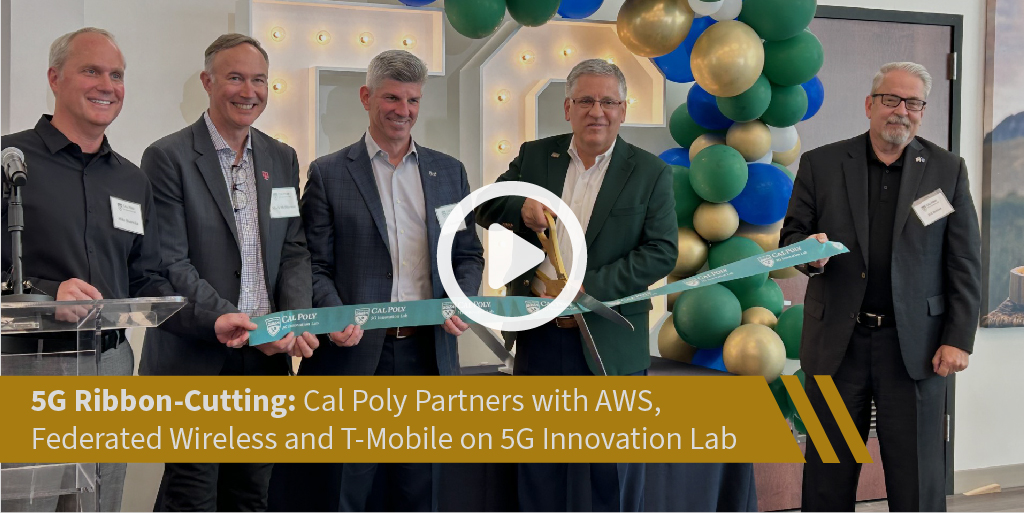 CalPolyCCI's tweet photo. Take a look and see how @CalPoly, @awscloud, @FedWireless and @TMobile have created a game changer for our campus and community with the launch of the new Cal Poly 5G Innovation Lab. π
https://t.co/rJXrFD71Cv
#calpolydxhub #5GConnectivity https://t.co/UAXb4MJwH2