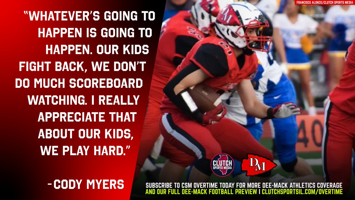 ClutchSportsIL's tweet photo. Focusing only on what you can control is usually beneficial. @DCM_Football has taken that message to heart this summer as senior standouts Brent Denniston and Tyce Albritton aim to lead the Chiefs back to the postseason. 

Read our full Dee-Mack preview: https://t.co/Q0dqrpGKMZ https://t.co/u5pbUKA0EQ