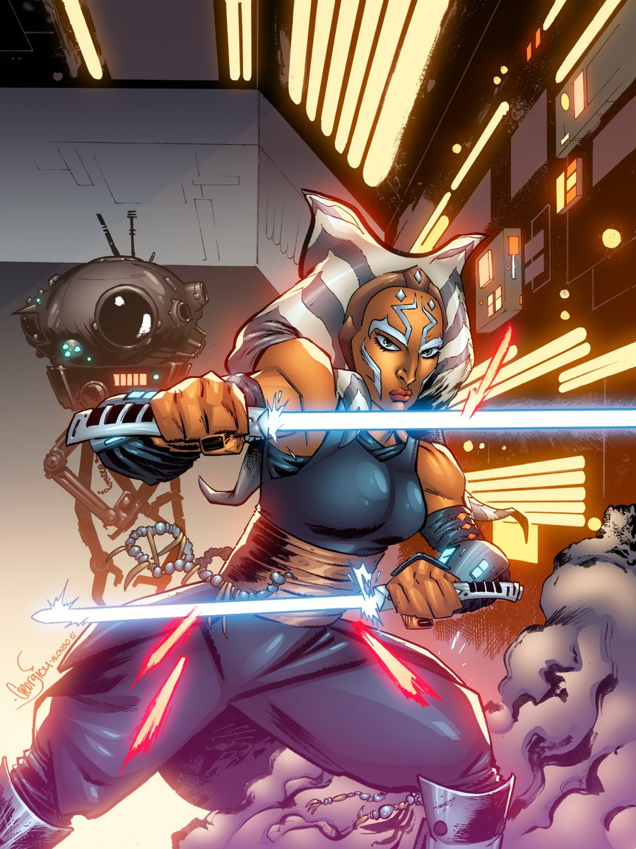 pixeltool's tweet photo. Never colored this character before, and was a lot of fun! Lines by the talented @shaman_sweat #ahsoka #ahsokatano #starwars #comicsartists #comicscolorist #commission #pixeltool #alonsoespinoza https://t.co/DCJ2wRMfLU
