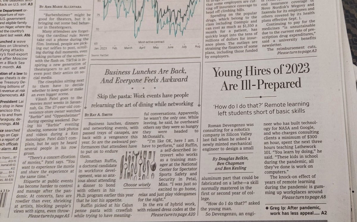 GregoryDeCuir's tweet photo. Covid hurt more than a person's lungs! Found these articles in today's WSJ. https://t.co/mKLosz1ua2