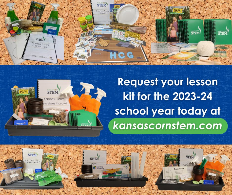 Our Kansas Corn STEM education program starts mailing kits again this week. Tag a Kansas PreK-5th grade teacher so they can check out our free lesson kits at kansascornstem.com and order their own!