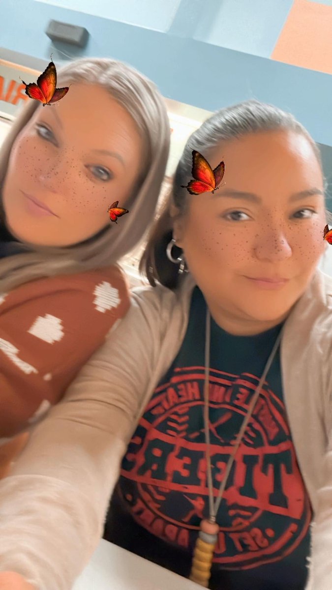 MrsVGarza_SE's tweet photo. Teacher bestie & I ready for a phenomenal year... we got this, with butterflies and all 😅 @SEMrsWest @Sheldon_Tigers #5thgradeDual #stripeswellearned @SheldonISD https://t.co/ZXRQkqJTOk