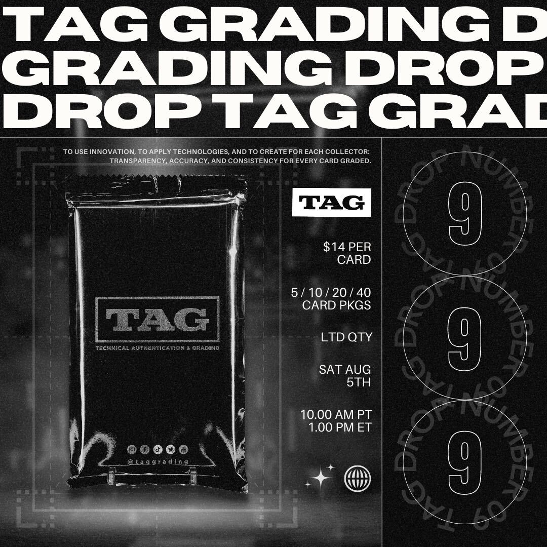 T A G _ G R A D I N G _ D R O P _ 9 SAT 8/5 @ 10AM PT / 1PM ET. RT + Like &  1 winner