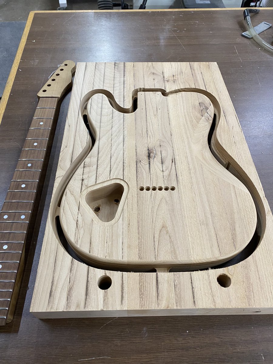 ElementalWW's tweet photo. My first CNC cut guitar body. https://t.co/Mjp5zCmrrQ