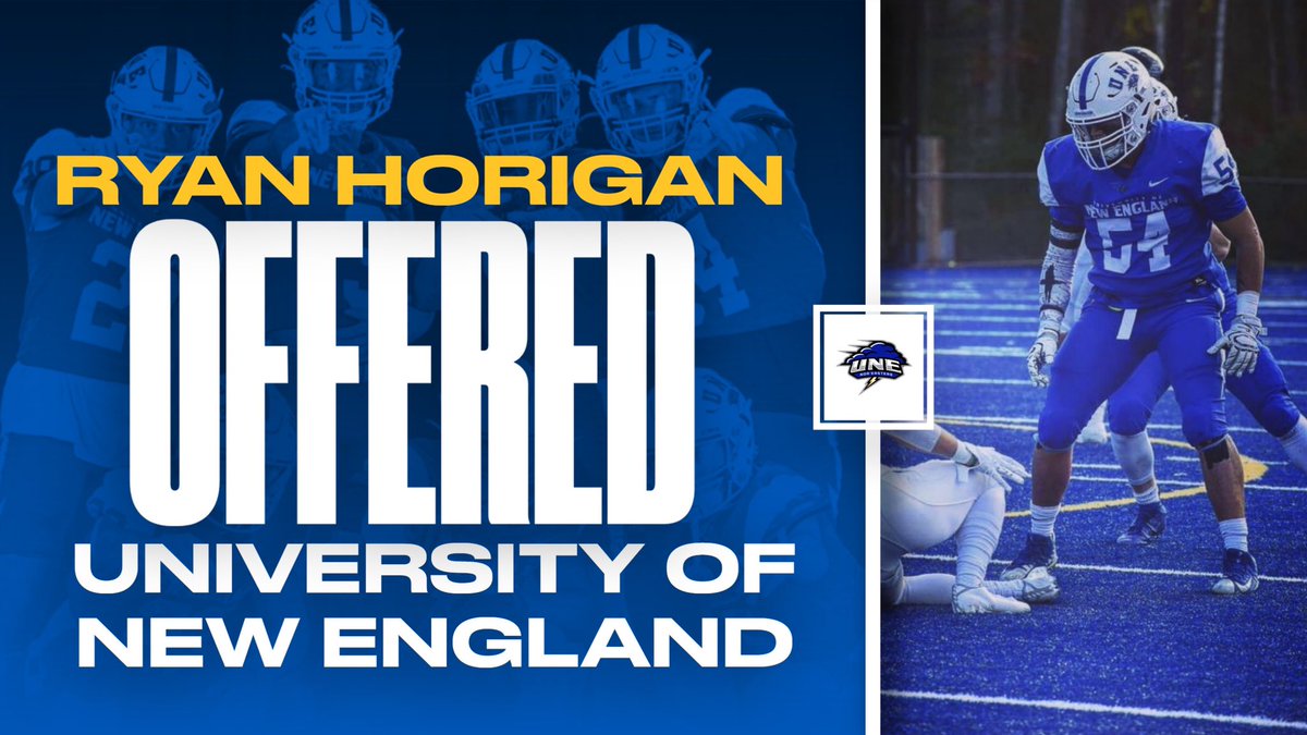 I am fortunate to say I have received an offer from the University of New England, thank you <a href="/UNEfootball/">University of New England Football</a> for this opportunity. 
<a href="/CoachPJ_Arcuri/">P.J. Arcuri</a> 
<a href="/CoachLichten/">Coach Mike Lichten</a>
