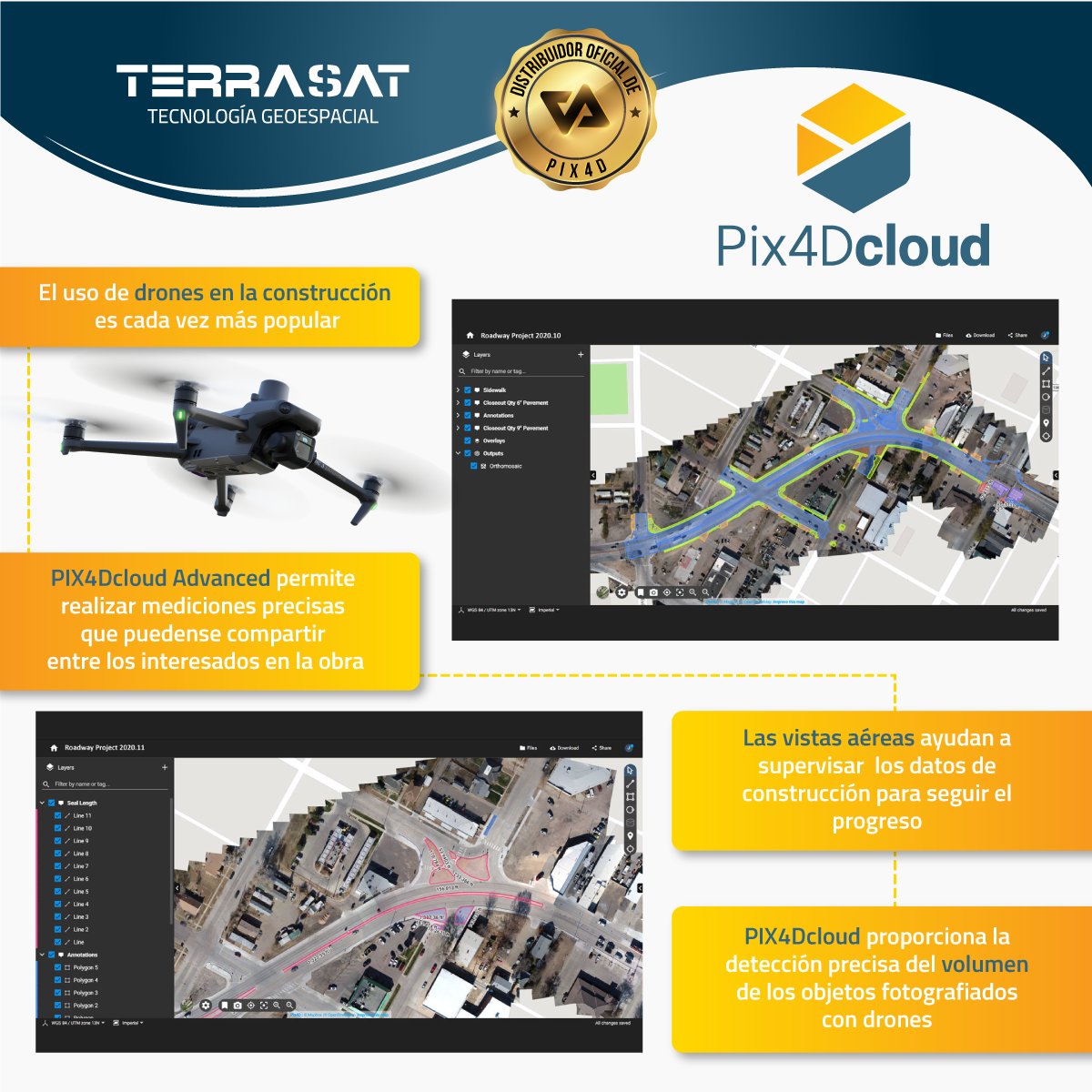 TerraSatSIG's tweet image. El mapeo con drones puede proporcionar datos sobre una obra sin detener o interrumpir las operaciones, ahorrando dinero y tiempo.

Software de venta en #Terrasat

#Pix4D #pix4dcloud #obras #obracivil #drone #Ingeniería #construcción #seguimientodeobra #videoaereo #fotografiaaerea