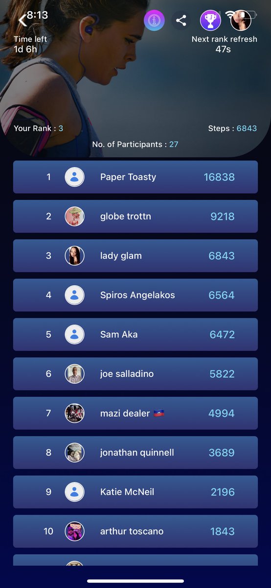 LadyGlamMeta's tweet photo. #motionchallenge
#motioners letโs get the stepping!
More challenges to come see Post below ๐๐ผ.
Be sure to download the #motionapp
@justsayitffs @Usesaitapro2 I got a late entry come join and anyone interested.
$MOTN #MotionChallenge #ShowYourMotion
#SaitaPro #SaitaCard #SaitaSwap #BNBย #ETH #Crypto #fitness #Health