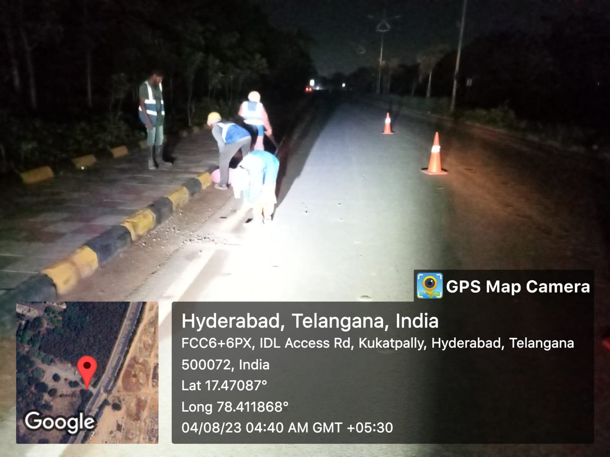 Restoration of damaged roads, clearing  roadside silt at various locations in Kukatpally zone #GHMC

<a href="/KTRBRS/">KTR</a> 
<a href="/arvindkumar_ias/">Arvind Kumar</a> 
<a href="/CommissionrGHMC/">Commissioner GHMC</a>
@GadwalvijayaTRS