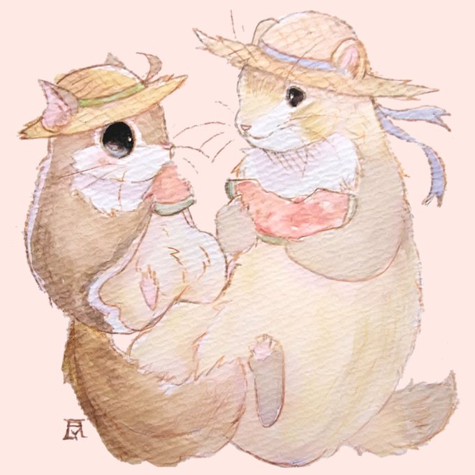 「hamster watercolor (medium)」 illustration images(Latest)