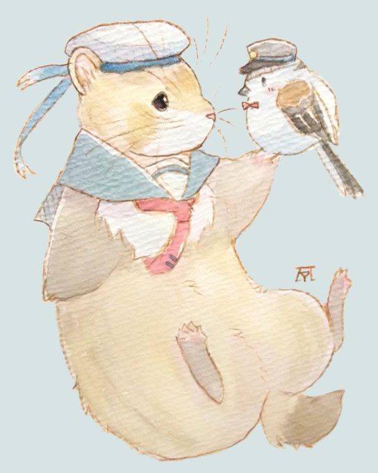 「animalization hamster」 illustration images(Latest)