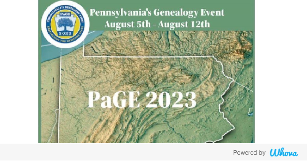 Hi! I'm attending PaGE 2023: Pennsylvania’s Genealogy Event. Let's start connecting with each other now. whova.com/whova-event-ap… #PaGE2023