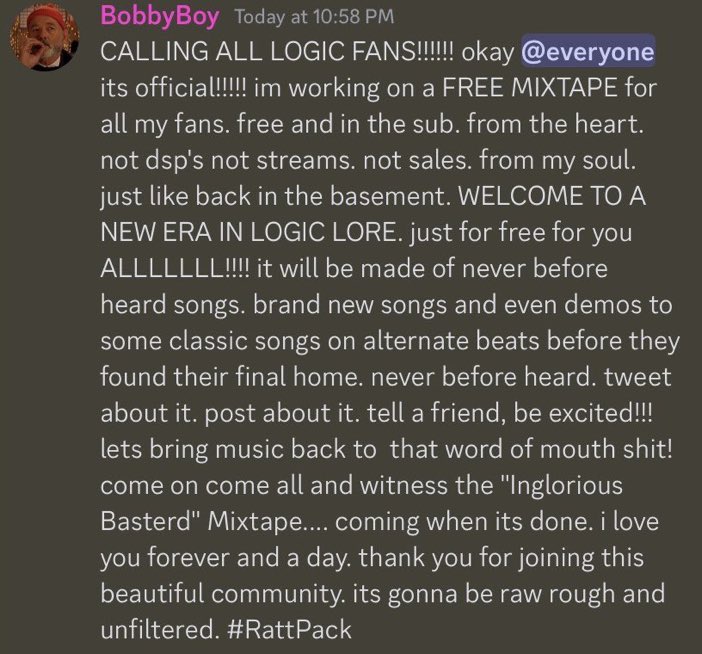 FittsBryce's tweet photo. Logic “Inglorious Bastard” mixtape dropping 🔜 https://t.co/2KKe5RZQoz