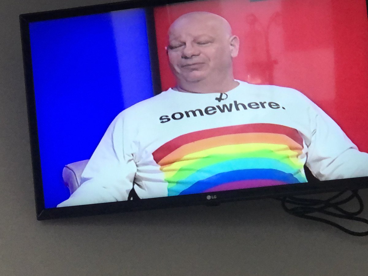 LilChoc4's tweet photo. @realjeffreyross  watching from week 2 in the hospital- wondering where u got the amazing shirt? 🏳️‍🌈 @funnyyoushould4 @ravensymone https://t.co/qvsiZDYizP