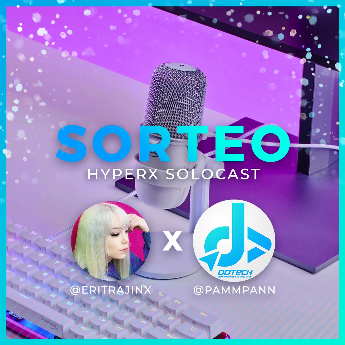 🎙️ 𝐒𝐎𝐑𝐓𝐄𝐎 𝐇𝐘𝐏𝐄𝐑𝐗 𝐒𝐎𝐋𝐎𝐂𝐀𝐒𝐓 🎙️
✨Entra aquí para registrar tus entradas: bit.ly/3O942nJ
🔻Obligatorio para contactar ganador: Seguirme aquí en Twitter e instagram @eritrajinx
❇️El sorteo se hará a través de una aplicación
#Giveaway | #hyperx | #sorteo