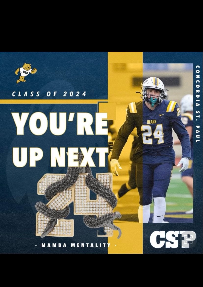 _1CharvisW's tweet photo. After a great conversation, I am blessed 🙏 To Receive A Division ll Offer from Concordia St Paul  🔵🟡 @CSPBearsFB @bond_coach @CoachCurrierCSP
@ApopkaFootball @CoachJettD https://t.co/Xsrz1hek7b