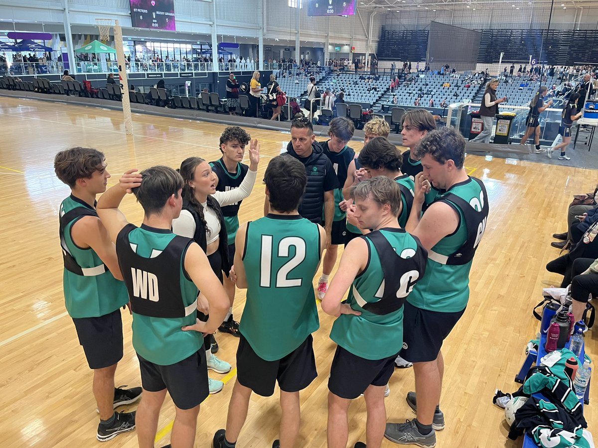 netball_mfac's tweet photo. Round 1 of Vicki Wilson Cup finals and our boys had a 21 all draw with Carmel College and our Firsts went down to St Rita’s 29-35 #proudtobeflinders https://t.co/gC33MjAyAv