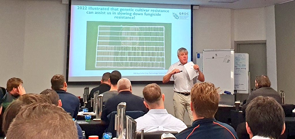 Tara Garrard (@taragarrard) on Twitter photo AFREN Fungicide Resistance Management workshops in full swing in Adelaide. <a href="/Pooley_Nick_FAR/">Nick Poole</a> discussing the importance of variety choice. AFREN Fungicide Resistance Management workshops in full swing in Adelaide. <a href="/Pooley_Nick_FAR/">Nick Poole</a> discussing the importance of variety choice.