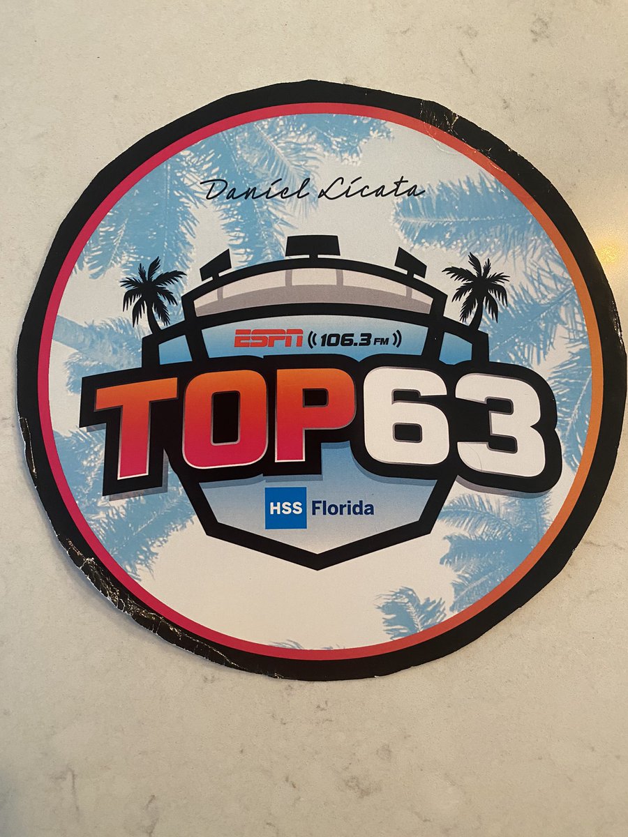Daniel Licata (@danielicata) on Twitter photo Blessed to be in ESPN Top63
<a href="/ESPNTop63/">ESPN Top 63</a> <a href="/ESPNWestPalm/">ESPN WEST PALM (106.3 FM)</a> <a href="/EraPrep/">New Era Prep</a> <a href="/CoachBaz561/">Coach Baz 🇭🇹</a> <a href="/CoachBee561/">Coach Bee 🇭🇹</a> <a href="/JCSEaglesFB/">JCS Football</a> Blessed to be in ESPN Top63
<a href="/ESPNTop63/">ESPN Top 63</a> <a href="/ESPNWestPalm/">ESPN WEST PALM (106.3 FM)</a> <a href="/EraPrep/">New Era Prep</a> <a href="/CoachBaz561/">Coach Baz 🇭🇹</a> <a href="/CoachBee561/">Coach Bee 🇭🇹</a> <a href="/JCSEaglesFB/">JCS Football</a>