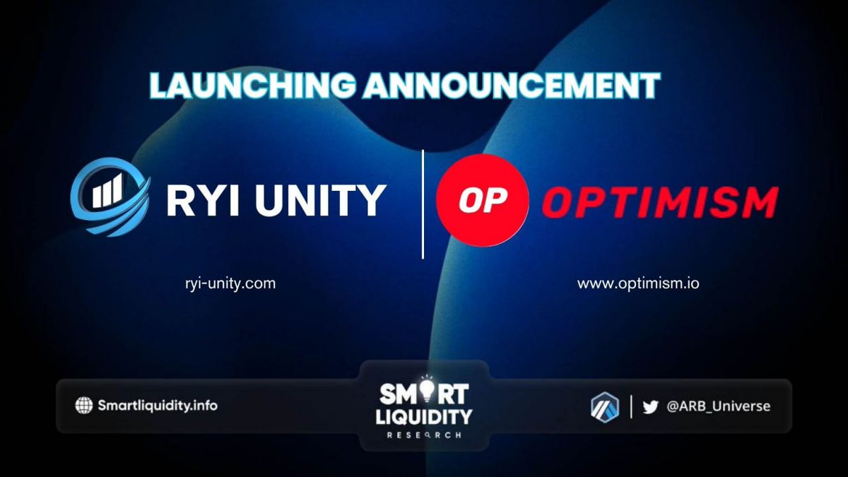 ARB_Universe's tweet image. 🧩 @RYI_Unity announced that its #DEX @Unitydefi  will be launching on @OptimismFND 

🧩 #UnityDefi has the most innovative and dedicated team of any decentralized platform

🔽 VISIT
unitydefi.com
#ARB_Universe