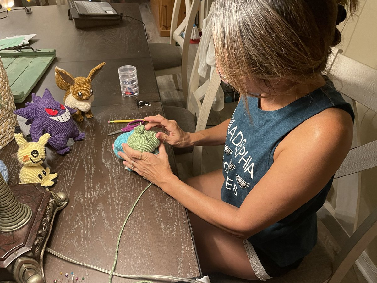 KatRose_316's tweet photo. Hard at work. 

#pokemon #crochet https://t.co/9bXBpjnM0W