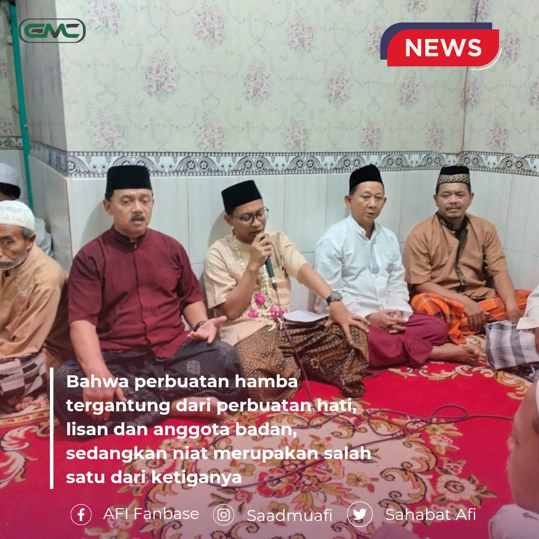 Shinta04878500's tweet photo. Bahwa perbuatan hamba tergantung dari perbuatan hati, lisan dan anggota badan, sedangkan niat merupakan salah satu dari ketiganya
Jum'at Berkah
#SahabatAfi
#GusMuafiCenter
#SatukanLangkah https://t.co/R5xPSClEBB