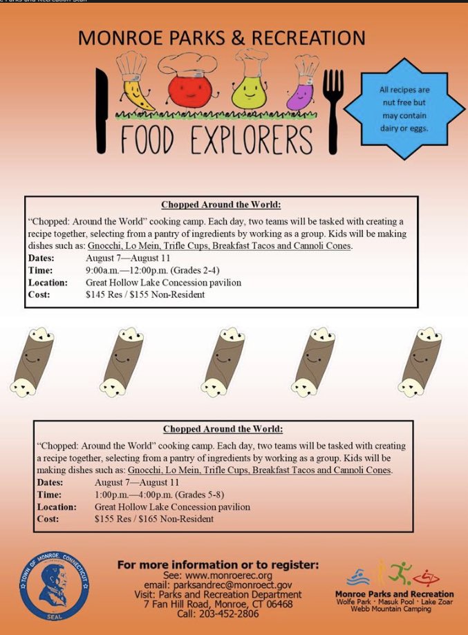 Limited openings for Food Explorers! Sign up today.  <a href="/MonroeCTSchools/">Monroe, CT Schools</a> <a href="/sun_monroe/">The Monroe Sun</a> <a href="/townofmonroect/">Town of Monroe, CT</a>