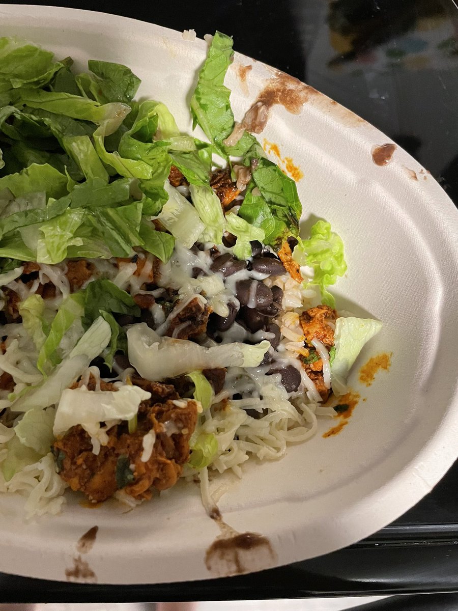Paid 13 dollars for 1/4 of a burrito bowl with not a whisper of rice!! Love that for me!! <a href="/ChipotleTweets/">Chipotle</a>