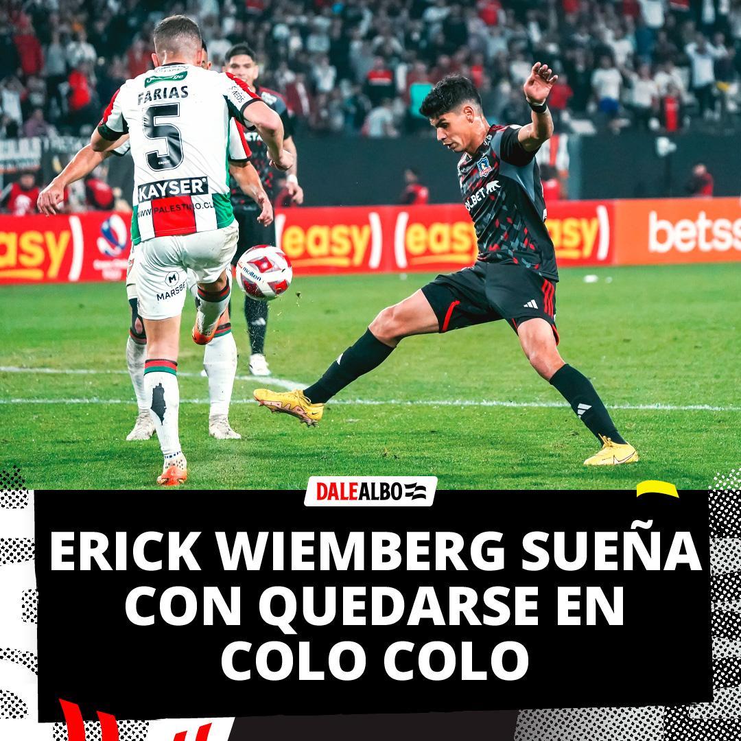 dalealbo's tweet photo. “Es el más grande, obviamente me gustaría” 🗣️
El lateral de 29 años tras el triunfo ante #Palestino explicó su situación contractual con el Cacique, asegurando que sueña con continuar en el #Monumental .
#ErickWiemberg #ColoColo
📸 Guille Salazar https://t.co/ftHNT5c7rh