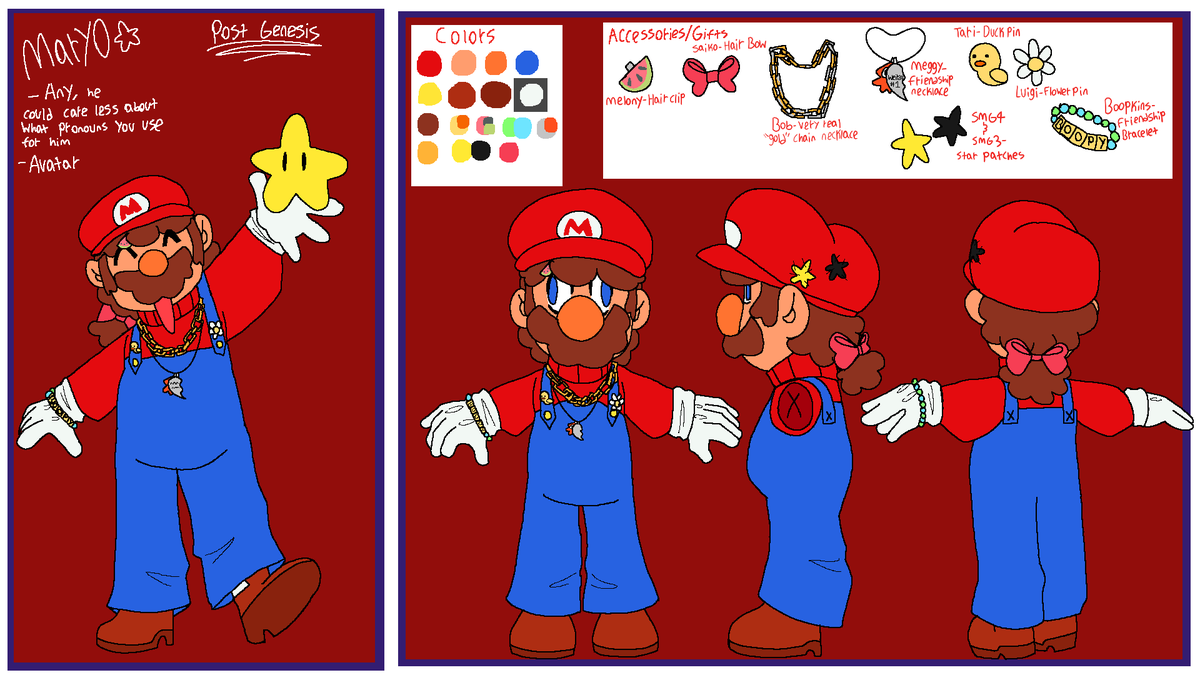 axolonyy's tweet photo. look who finally has a persona au ref after so long of me saying ill make him one !!!!! i am so sorry maryo

[ #SMG4 #smg4fanart #SMG4personaAU #smg4mario #maryo ] https://t.co/T8qfsk5y3F