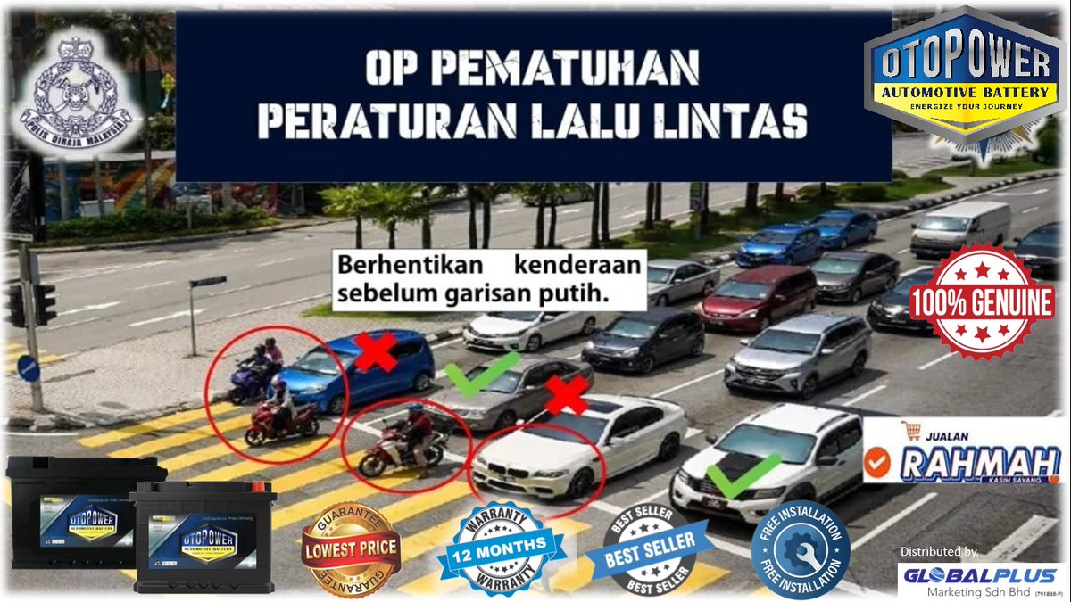 GlobalPlusM27's tweet photo. Follow the rules to avoid summon!
We care we share!

#GlobalPlus #otopower #carbattery #baterikereta #汽车电箱 https://t.co/YYyx5eposI