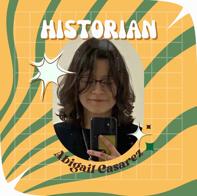 Today we’re introducing our Historian Abigail Casarez!! Abigail works on tech to help build sets and has served as our light technician for many productions!! #theatreofficers