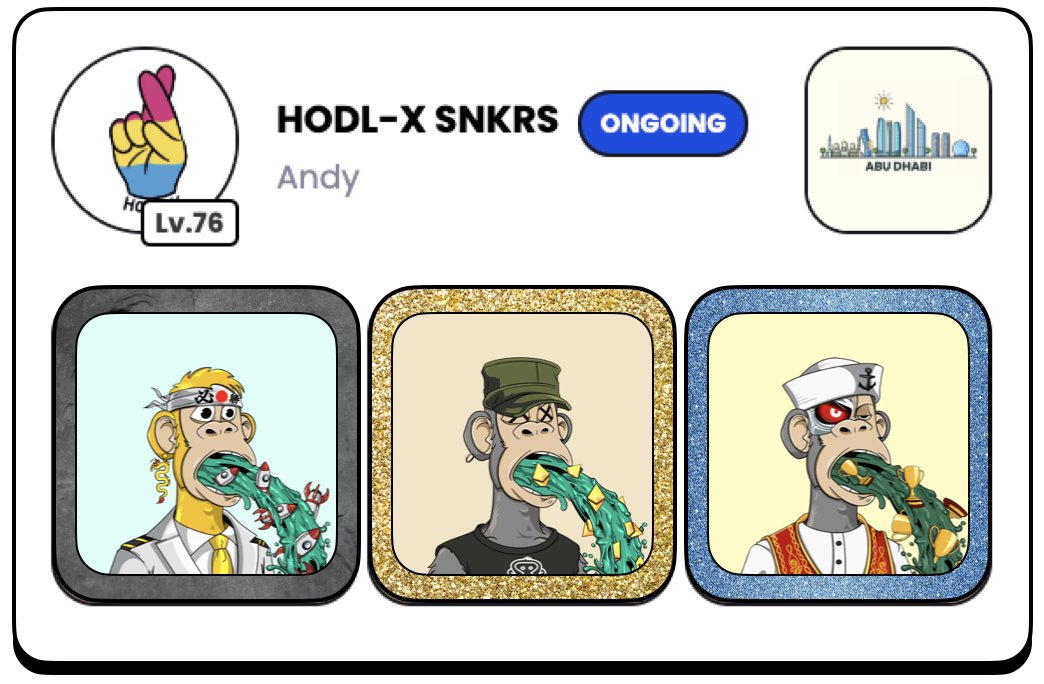 HODL-X GENESIS SNKRS SOLD OUT | 2nd SALE IS LIVE tweet media