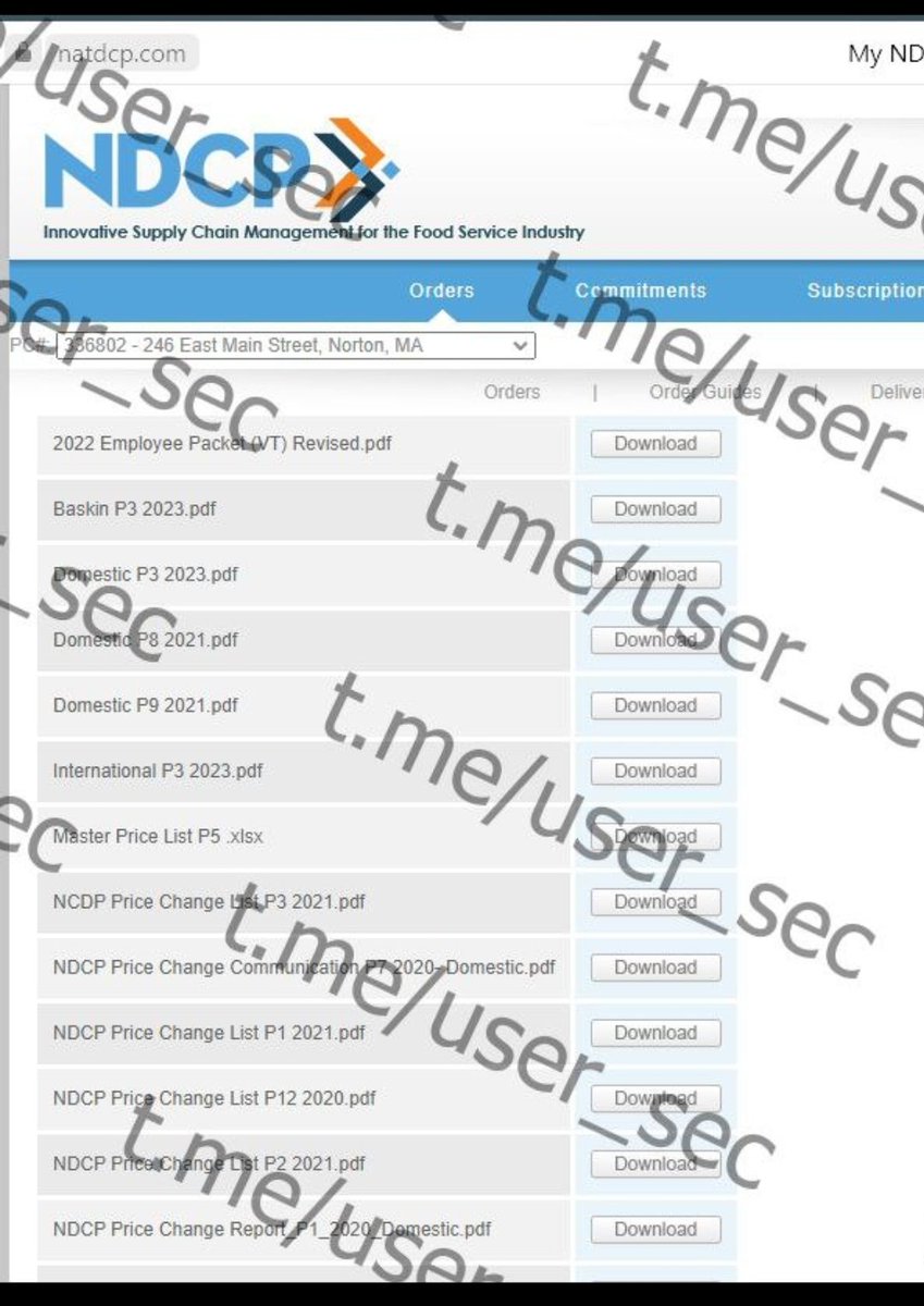 Cyberknow20's tweet photo. #usersec claims to have 'hacked' #USA company National DCP, a distribution company.
They possibly accessed a single user's pdf files. Pdfs are price lists for services provided - less likely, they have compromised the org.
#russiaukrainewar #infosec #UkraineRussiawar https://t.co/u16tORWo2l