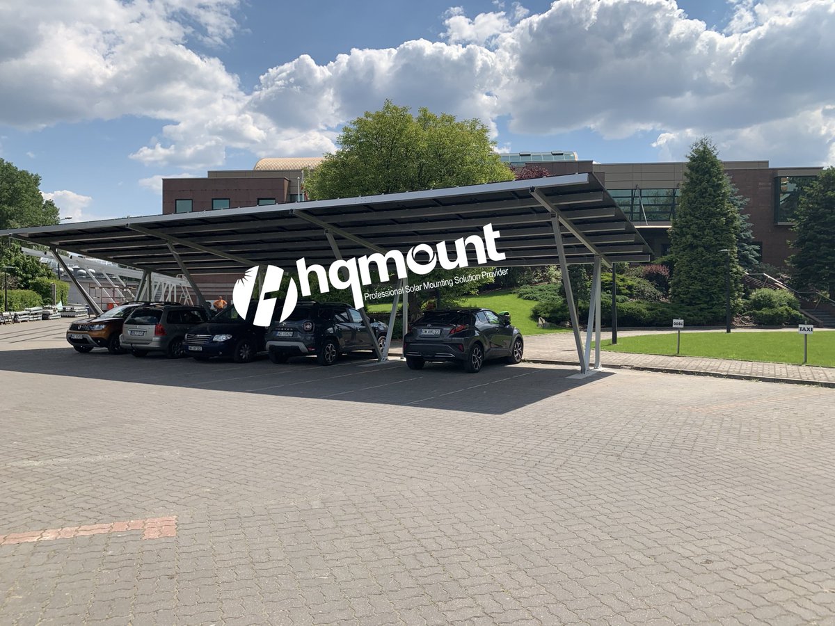 HQ_Mount's tweet image. The carport system from HQ Mount #solarmountingsystem