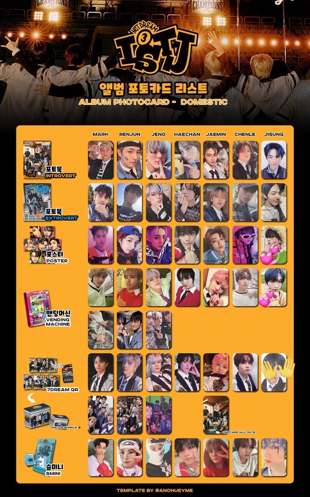 Mochiegi_'s tweet photo. NCT DREAM ISTJ トレカ 特典 交換

譲
photobook→ ジェノ ヘチャン
QR→ジェノ ロンジュン
Vending Machine→ ジェノ 
ロンジュン＆ジェミン
Japan→ロンジュン

求→チソン(異種交換🙆🏻‍♀️♡優先)
mumo特典所持済みの為求めてないです

郵送希望
リプ、DMお待ちしております。
 #NCTDREAM  #ISTJ https://t.co/JPo4uHW5Pk