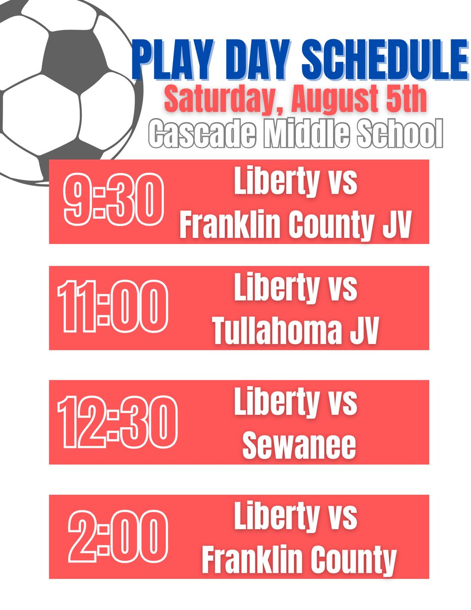 Stop by and cheer on your Liberty Girl’s Soccer team. #patriotproud #libertypatriots