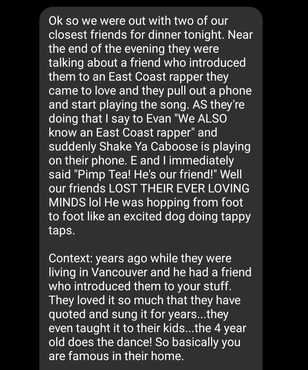 I love hearing stories like this. Thanks Steph Shanks ! 

Steph lived across the hall from me at my old "Baron Manor" apartment. 

Music is just amazing at how long it lasts. 

And all those connections you may never know about. 

Check out <a href="/MisterSuperDude/">Mr Super Dude</a> for my family music.