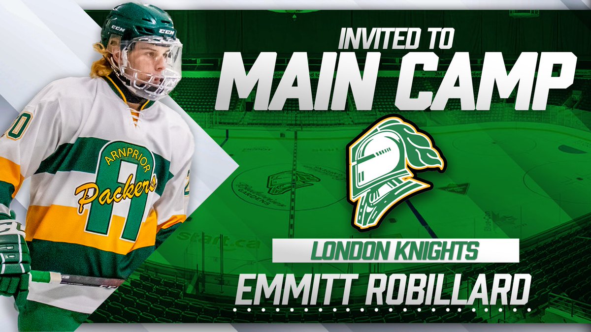 🔰Congratulations Emmitt Robillard on being Signed by the <a href="/RenfrewWolves/">Renfrew Wolves</a> as well as being invited to the <a href="/LondonKnights/">London Knights</a> Main Camp! Keep up the Hard work Robi!
•
#packerspride #arnprior #arnpriorpackers #packersdevelop #EOJHL #CCHL  #OHL #Londonknights