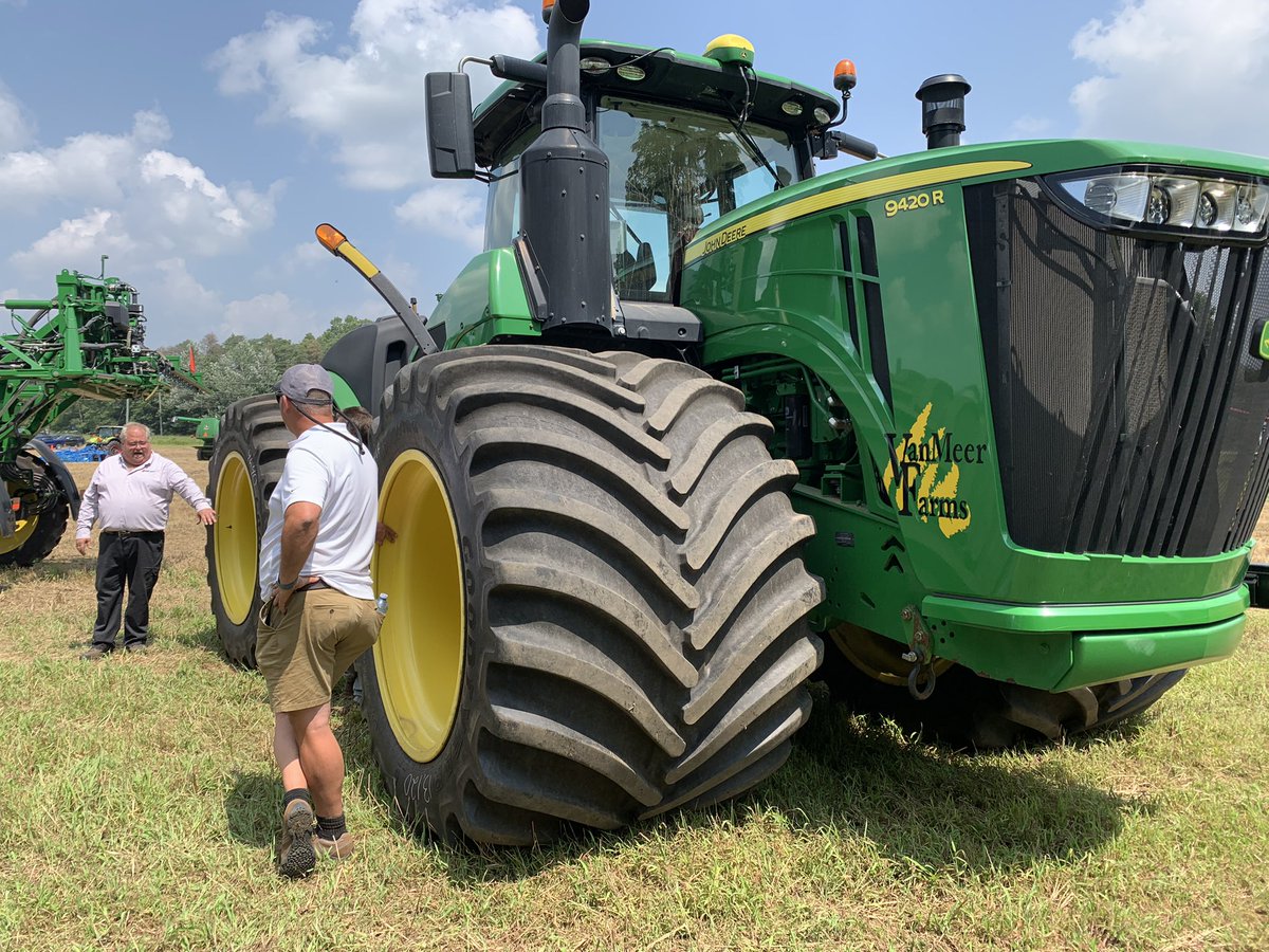 Pasztor79's tweet photo. The evolution of tires, the soil profile and a cover crop demo, all part of today’s #CompactionDay presented by the Norfolk Soil & Crop Improvement Assoc. & the @OntarioSoilCrop #ontag https://t.co/r4CFyNAgr4