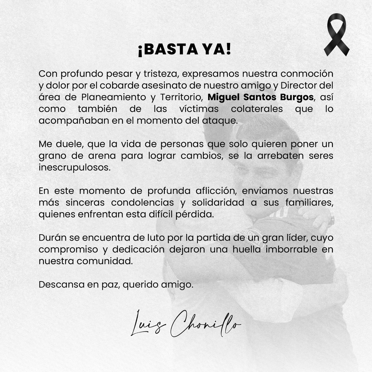 CHONILLOec's tweet photo. ¡Indignación y dolor! https://t.co/gZII3OpiML