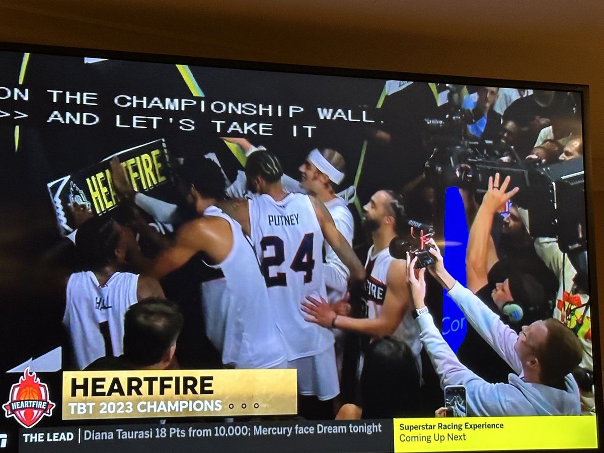 BUDREW's tweet photo. Congrats ⁦@TEAMHEARTFIRE⁩ on the 🏆!!  ⁦@PhonzESPN⁩ TBT COY!!! 🔥 https://t.co/ZDL626U2bz