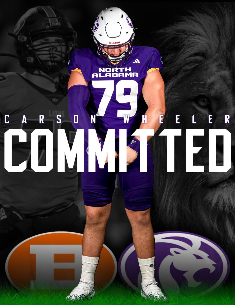 I’m honored to say that I have COMMITTED to the University of North Alabama!! #PurpleSwarm @UNAFootball @Coach_Hutch68 @BrentDearmon @KevinNJWewers @Coach_Gregg3 @Ja2McCarthy @Brooks_LionsFB @recruitBROOKS