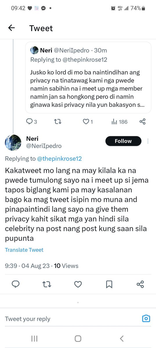 thepinkrose12's tweet photo. @NeriIpedro @elle_sirc Mag usap nga kayong DALAWA😂 https://t.co/TLILvSYxlf