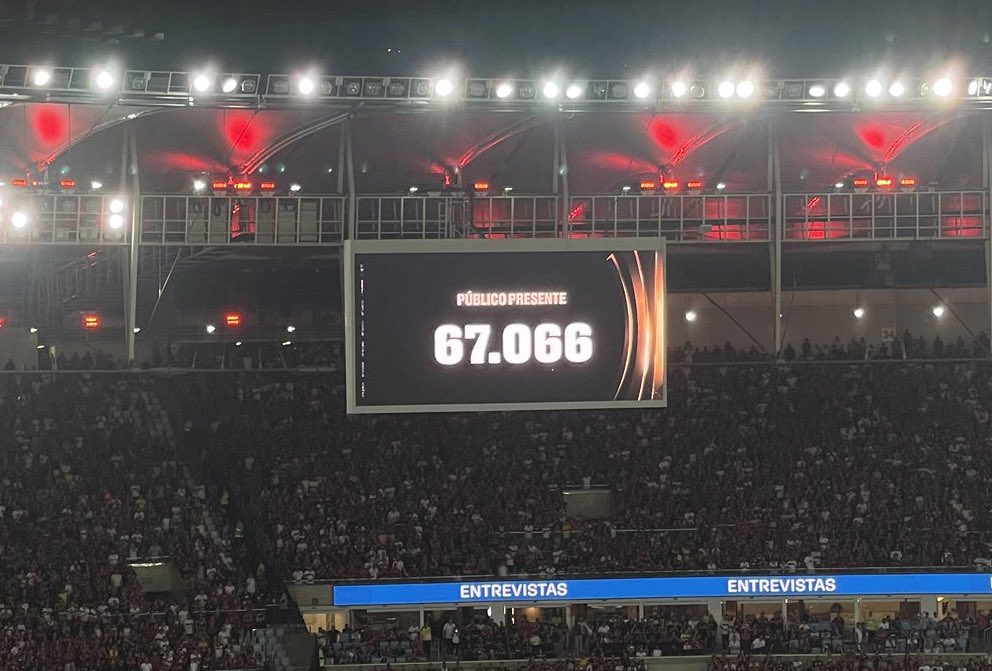 ⚠️ Público presente no Maracanã: 67.066 🔴⚫️