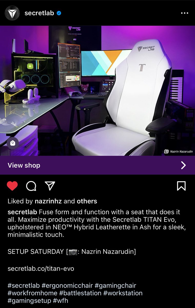 NazrinHZ's tweet photo. Oh weird flex but they shared my setup photo! https://t.co/Hcf2wYK1w2