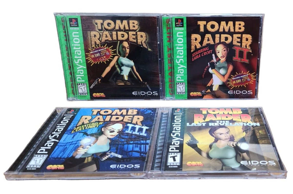 ThriftyGirl2015's tweet photo. PlayStation 1 Tomb Raider 1, 2, 3 & The Last Revelation All Are Complete https://t.co/Yk4Vppi6nl #ebay @ebay #PlayStation #PS1 #Sony #TombRaider #TombRaiderlaracroft #1to3 #TheLastRevelation #complete #tested #bundle #4games #videogames #gaming #videogaming #action #ratedT https://t.co/Hptfy59RNP