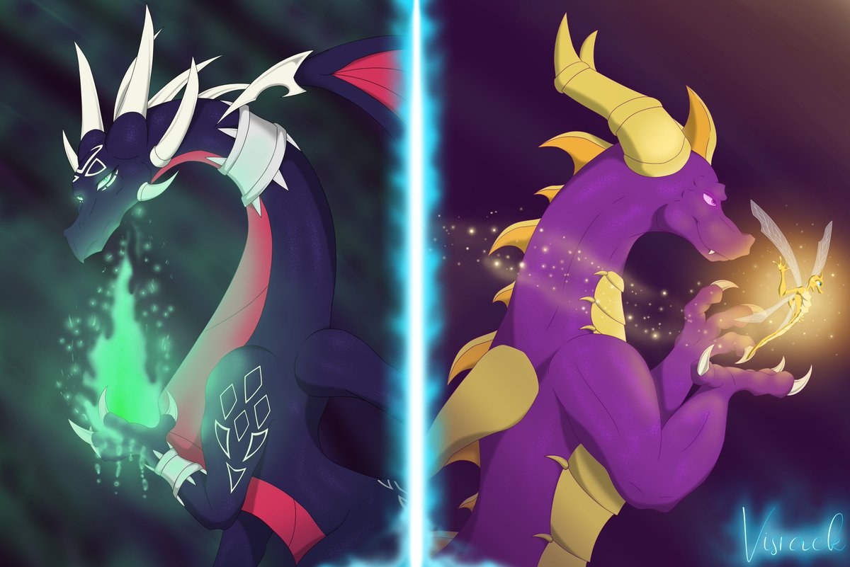 Visrack's tweet photo. Haven't drawn these two in a while. 🖤💜 https://t.co/sAYb20pQVr